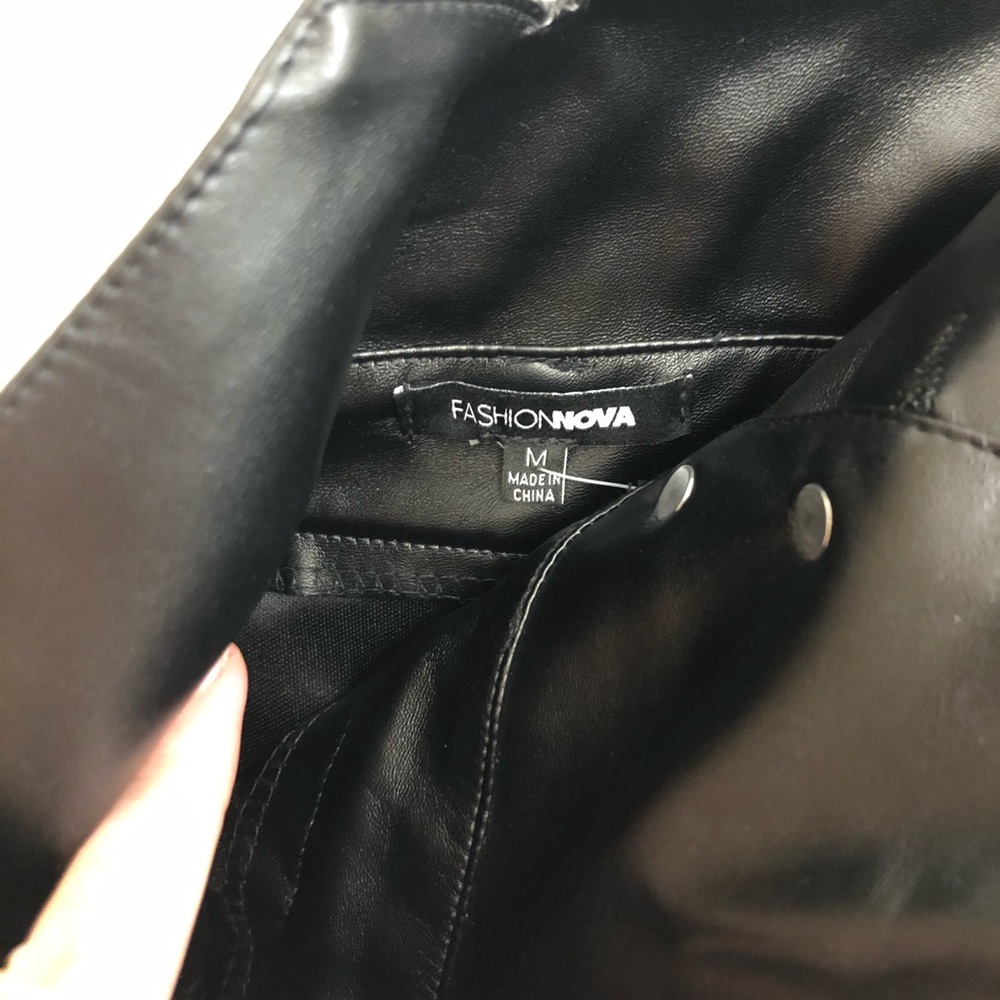 Fashion Nova Faux Leather Black Mini Skirt - Picture 5 of 5